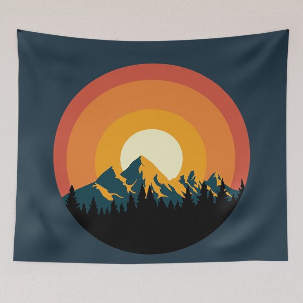 Item preview, Mountain sunset designed and sold by PeachyLitchi.