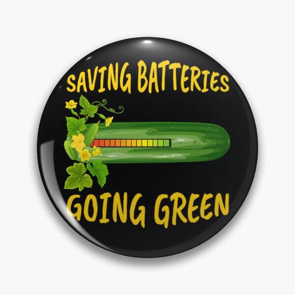 Item preview, Earth Day Funny Cucumber Saving Batteries Going Green Adult Humor  designed and sold by Zayavca.