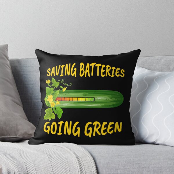 Item preview, Earth Day Funny Cucumber Saving Batteries Going Green Adult Humor  designed and sold by Zayavca.