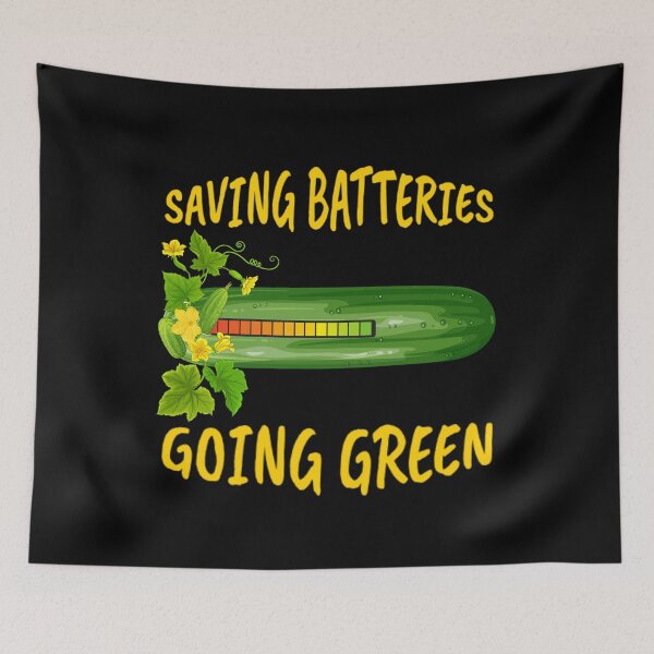 Item preview, Earth Day Funny Cucumber Saving Batteries Going Green Adult Humor  designed and sold by Zayavca.