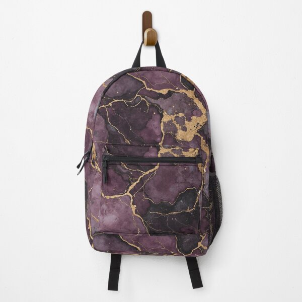 Item preview, Purple Black-Crimson Nebula Gold Vein Marble Pattern designed and sold by Wordsmith-Wear.