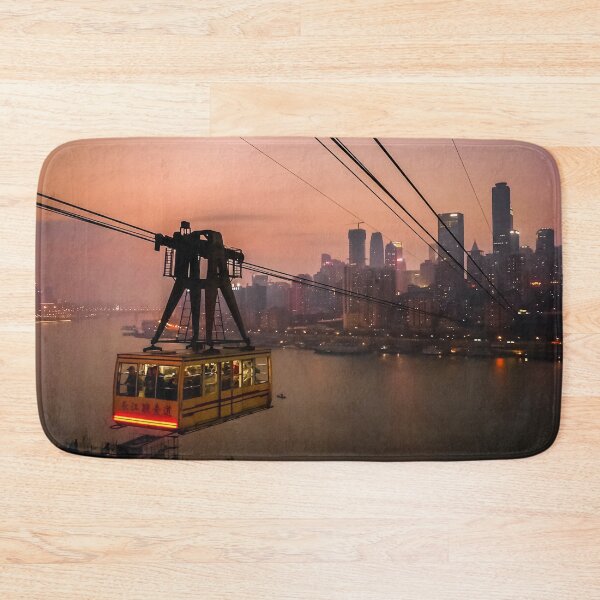 Item preview, Floating Above the River – Chongqing Cableway at Dusk designed and sold by Rowena Ko.