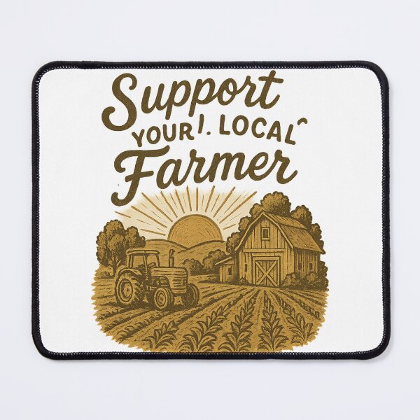 Item preview, Support Your Local Farmer – Vintage Farm Illustration designed and sold by SkyyWorks.
