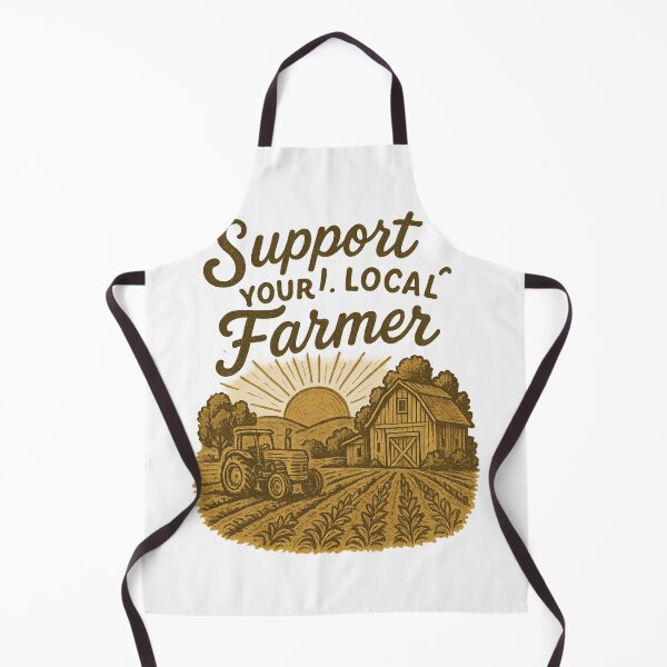 Item preview, Support Your Local Farmer – Vintage Farm Illustration designed and sold by SkyyWorks.