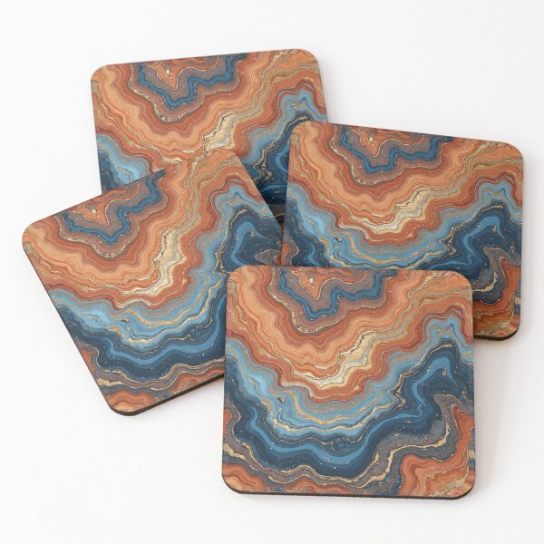 Item preview, Orange Blue Geode (Lava) Marble Texture – Seamless Layered Rock Pattern designed and sold by Wordsmith-Wear.
