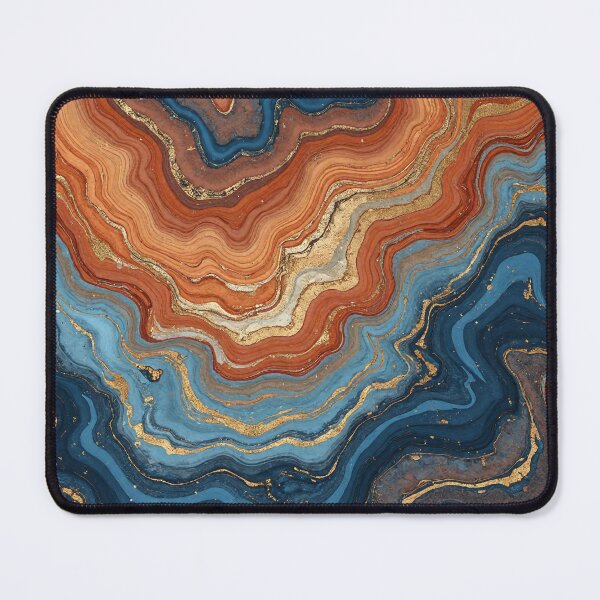 Item preview, Orange Blue Geode (Lava) Marble Texture – Seamless Layered Rock Pattern designed and sold by Wordsmith-Wear.
