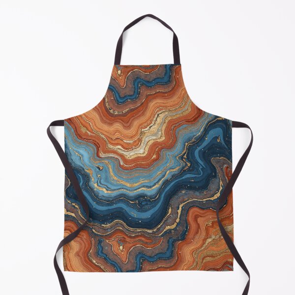 Item preview, Orange Blue Geode (Lava) Marble Texture – Seamless Layered Rock Pattern designed and sold by Wordsmith-Wear.