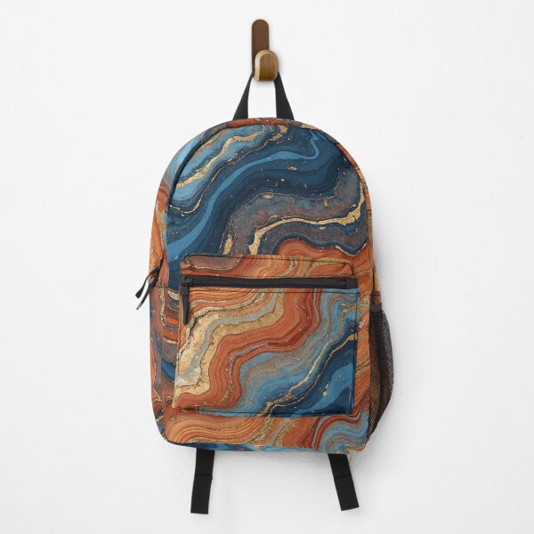 Item preview, Orange Blue Geode (Lava) Marble Texture – Seamless Layered Rock Pattern designed and sold by Wordsmith-Wear.