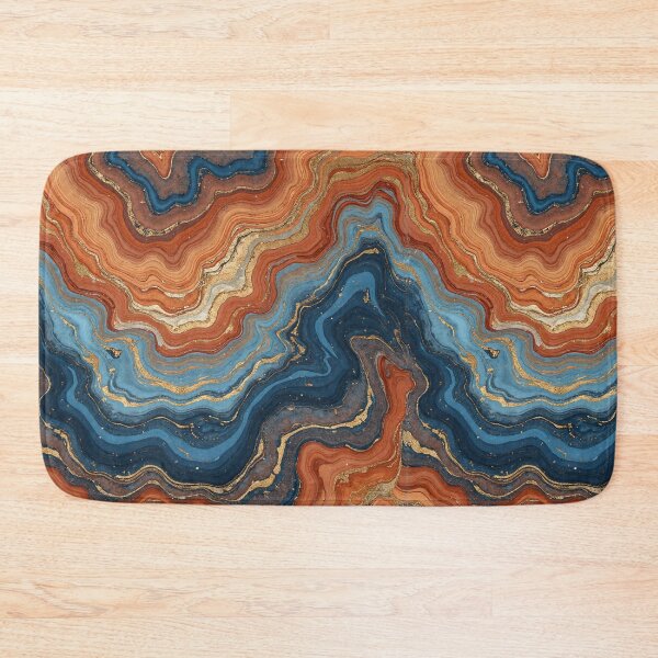Item preview, Orange Blue Geode (Lava) Marble Texture – Seamless Layered Rock Pattern designed and sold by Wordsmith-Wear.