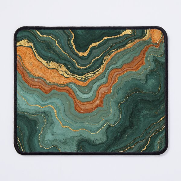Item preview, Green Orange Marble Texture – Natural Stone Layers with Gold Veins designed and sold by Wordsmith-Wear.