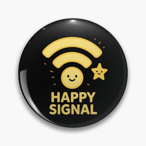 Artikelvorschau, Happy Signal Sticker Smiley Wi-Fi-Symbol entworfen und verkauft von MysticArtisan.