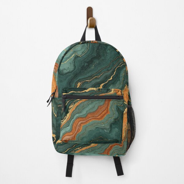 Item preview, Green Orange Marble Texture – Natural Stone Layers with Gold Veins designed and sold by Wordsmith-Wear.