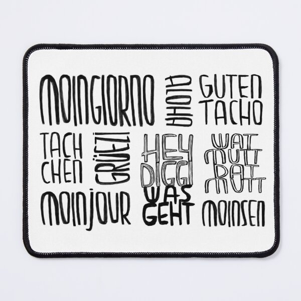 Item preview, Moinsen, moinjour, moingiorno, funny greetings designed and sold by badlydrawnbabe.