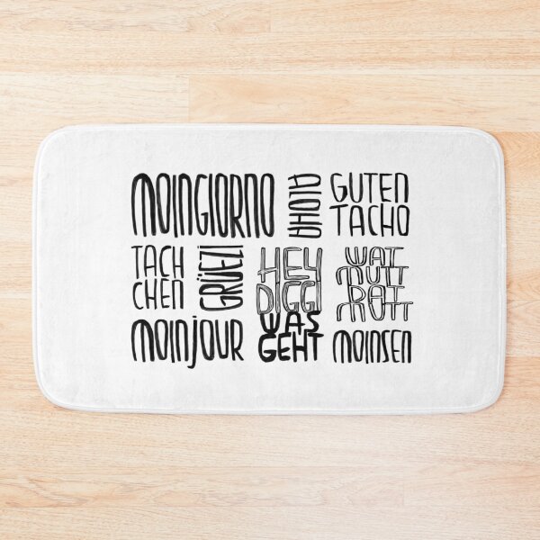 Item preview, Moinsen, moinjour, moingiorno, funny greetings designed and sold by badlydrawnbabe.