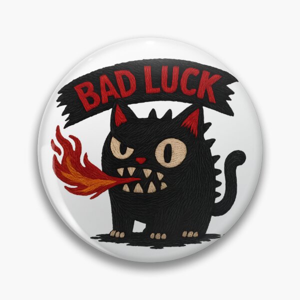 Item preview, Bad Luck Cat – Rebel Embroidery EFFECT designed and sold by For Glory.