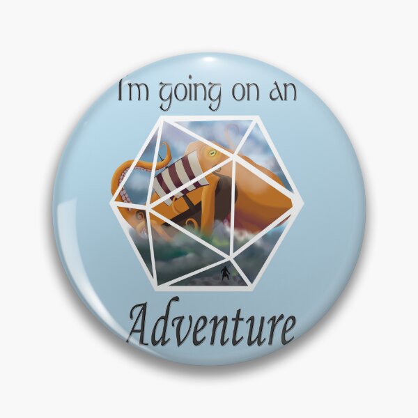 Item preview, I'm Going on an Adventure Black Text Kraken designed and sold by Ivorycrow.