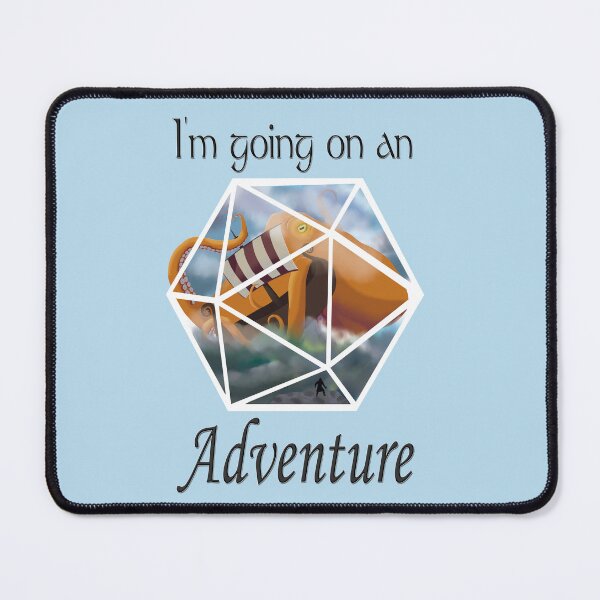 Item preview, I'm Going on an Adventure Black Text Kraken designed and sold by Ivorycrow.