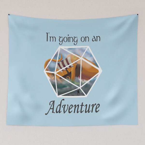 Item preview, I'm Going on an Adventure Black Text Kraken designed and sold by Ivorycrow.