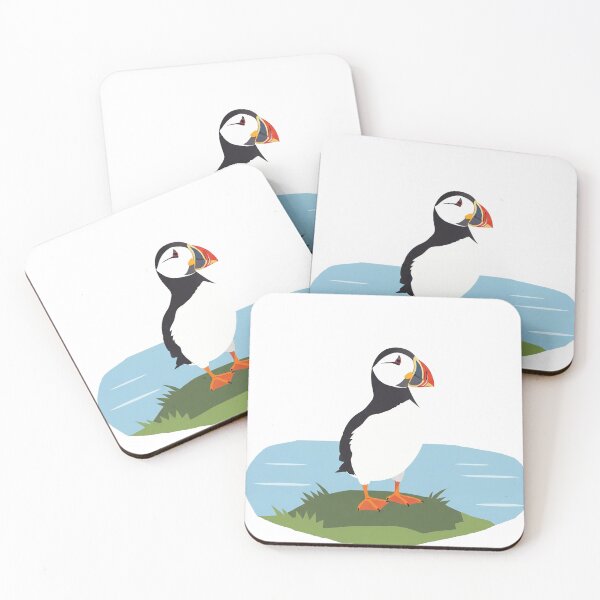 Item preview, The Puffin - Minimalist Seabird Art designed and sold by TheArtEngineer.