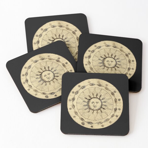 Item preview, Ancient Sun Manuscript - Sunshine Sticker, Sun God Worship, Antique Book Sun Face (old book) designed and sold by Larkwort.