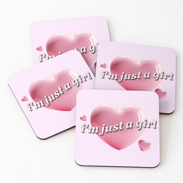 Item preview, Y2K Aesthetic 'I'm Just a Girl' Heart Sticker designed and sold by mezumo.