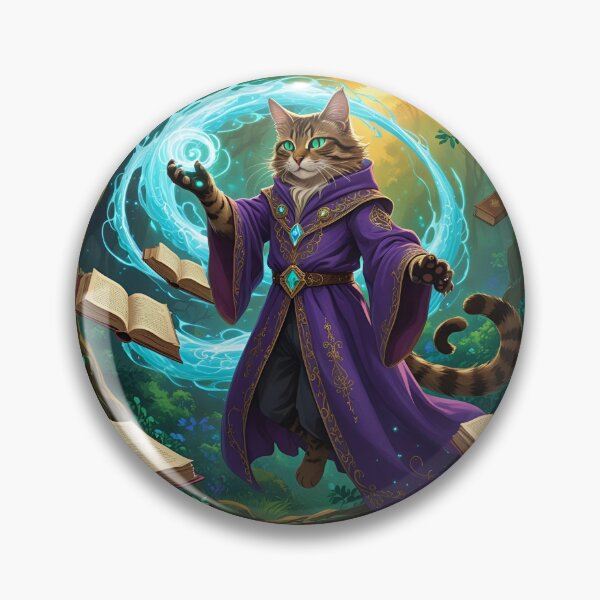 Item preview, Arcane Cat – Fantasy Wizard Feline in Enchanted Forest designed and sold by CatsandMoreCo.