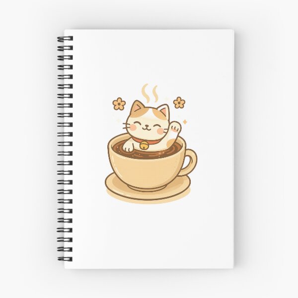Item preview, Lucky Cat in a Cup of Coffee designed and sold by TheBabeScientist.