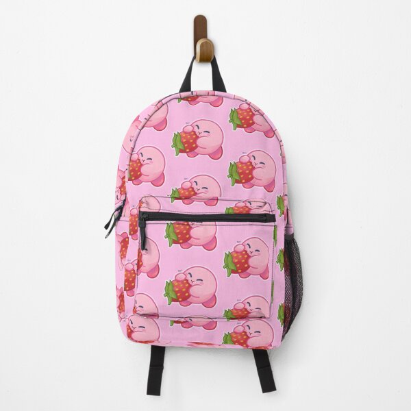 Item preview, Cute Kirby happily eating a sweet strawberry designed and sold by LaSuperBabosa.