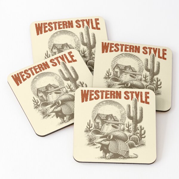 Item preview, WESTERN STYLE Southwestern Armadillo Cowboy designed and sold by Wander X Design.