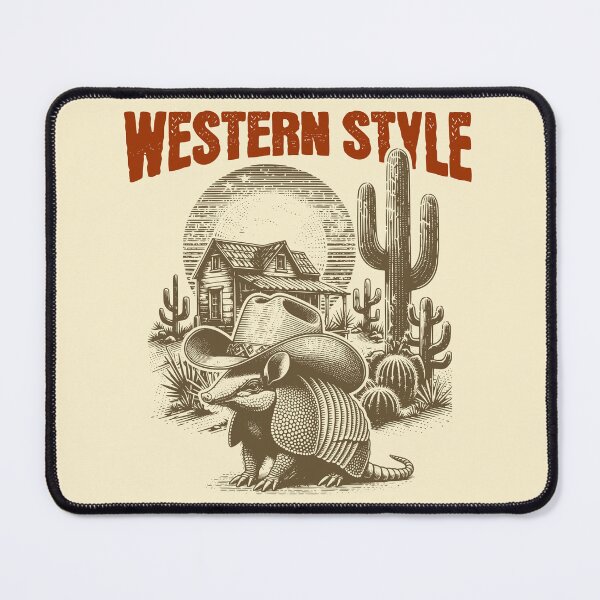 Item preview, WESTERN STYLE Southwestern Armadillo Cowboy designed and sold by Wander X Design.