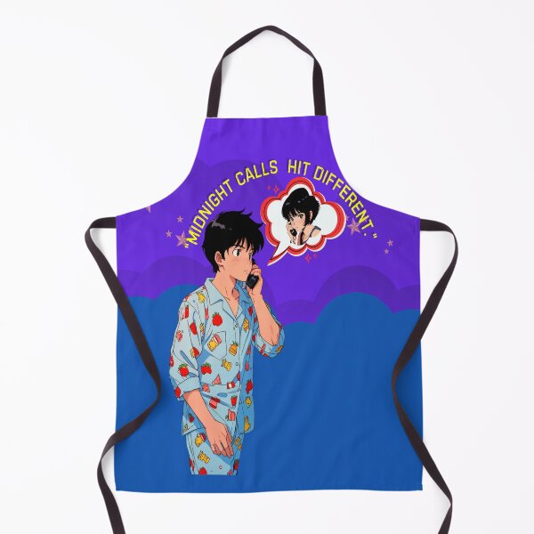 Item preview, “Midnight Calls Hit Different” – Retro Anime Pajama Boy Aesthetic designed and sold by KomoFrames.