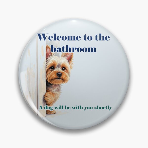Item preview, Bathroom Concierge (Yorkie Division) designed and sold by Sanctum Icons.