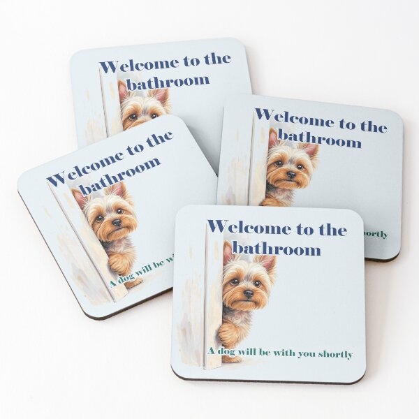 Item preview, Bathroom Concierge (Yorkie Division) designed and sold by Sanctum Icons.