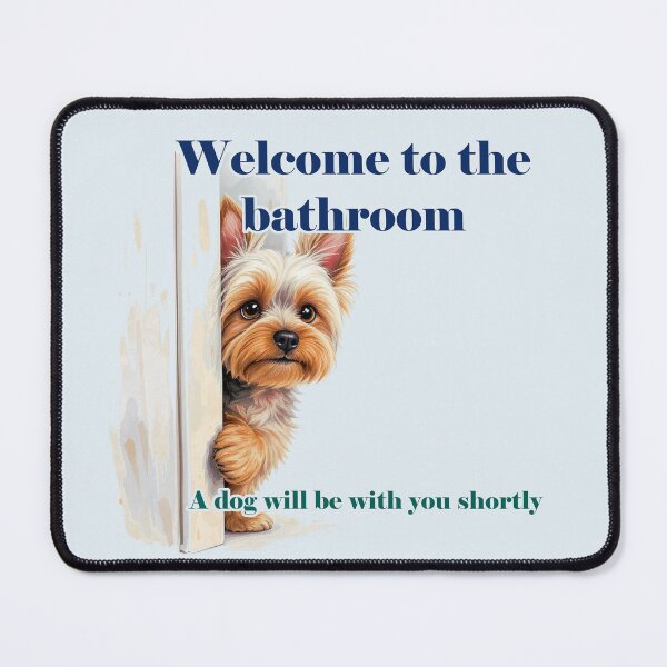 Item preview, Bathroom Concierge (Yorkie Division) designed and sold by Sanctum Icons.