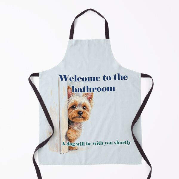 Item preview, Bathroom Concierge (Yorkie Division) designed and sold by Sanctum Icons.