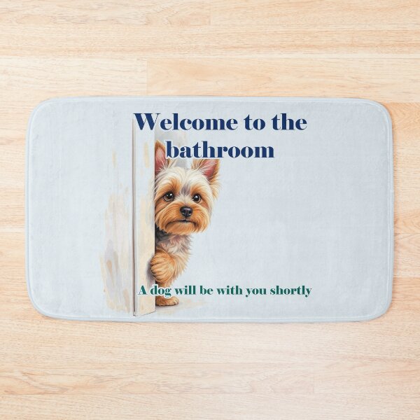 Item preview, Bathroom Concierge (Yorkie Division) designed and sold by Sanctum Icons.