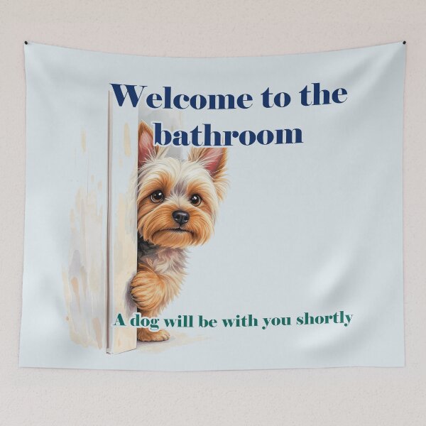Item preview, Bathroom Concierge (Yorkie Division) designed and sold by Sanctum Icons.
