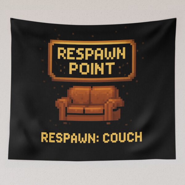 Item preview, Respawn Point Couch Sticker Pixel Art Gamer designed and sold by MysticArtisan.
