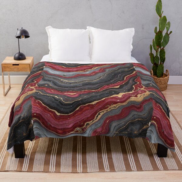 Item preview, Red Black Gray Marble Texture – Layered Rock Seamless Pattern designed and sold by Wordsmith-Wear.