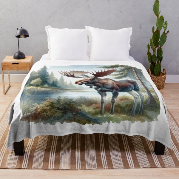 Item preview, Majestic Moose by the Lakeside designed and sold by mustardseed-410.