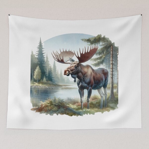 Item preview, Majestic Moose by the Lakeside designed and sold by mustardseed-410.
