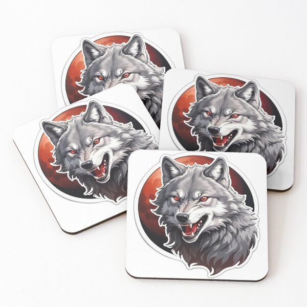 Item preview, Fierce Gray Wolf Howling Under an Amber Moon designed and sold by semenol.