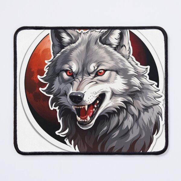 Item preview, Fierce Gray Wolf Howling Under an Amber Moon designed and sold by semenol.
