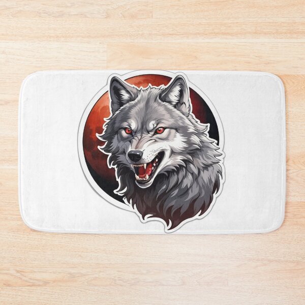 Item preview, Fierce Gray Wolf Howling Under an Amber Moon designed and sold by semenol.
