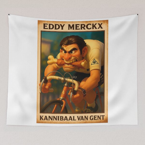 Item preview, Eddy Merckx – The Cannibal of Ghent in cartoon style designed and sold by malero-design.