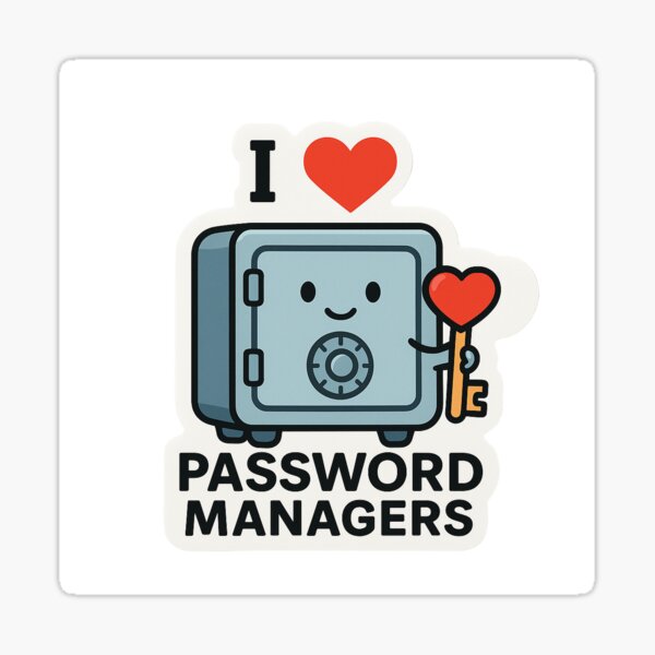 Item preview, I love password managers designed and sold by Manguito Security Awareness.