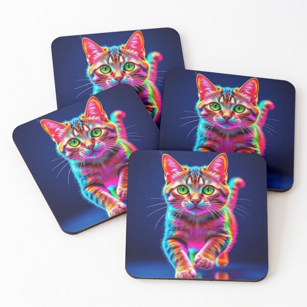 Item preview, Colorful neon cat designed and sold by Dogandesighn.
