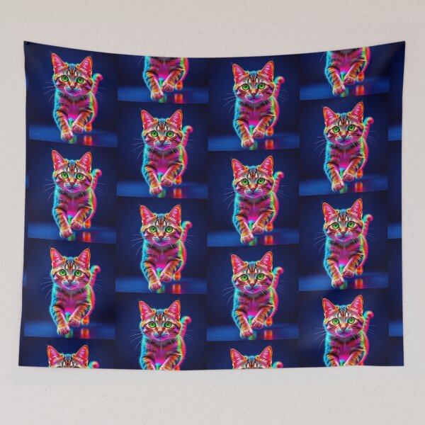 Item preview, Colorful neon cat designed and sold by Dogandesighn.