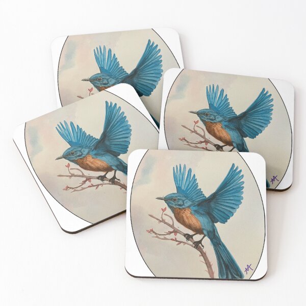 Item preview, Bluebird Watercolor With Background designed and sold by UnhrriedTrsrs.