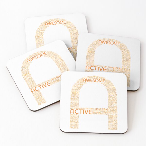 Item preview, A is for Awesome – Motivational Word Art Alphabet Design designed and sold by OnionLatte.
